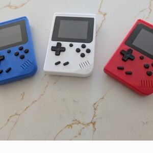 Retro Handheld Console - Blue, White, Red Three Pack Bundle